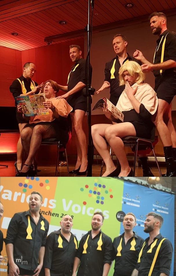 On stage and on TV at Various Voices 2018 Munich